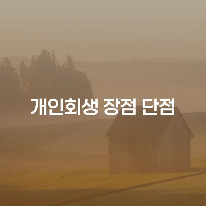 금호동 개인회생 장점과 단점: 채무 해결을 위한 스마트한 선택